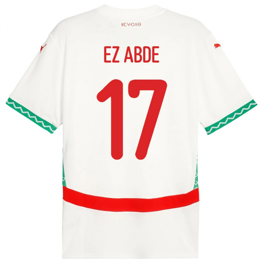 Danxen Uomo Maglia Marocco Abde Ezzalzouli #17 Bianco Kit Gara Away 24-26 Maglietta