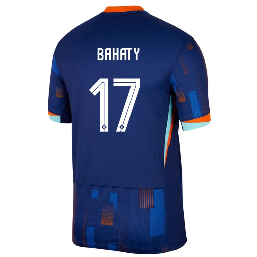 Danxen Uomo Maglia Paesi Bassi Manuel Bahaty #17 Blu Kit Gara Away 24-26 Maglietta