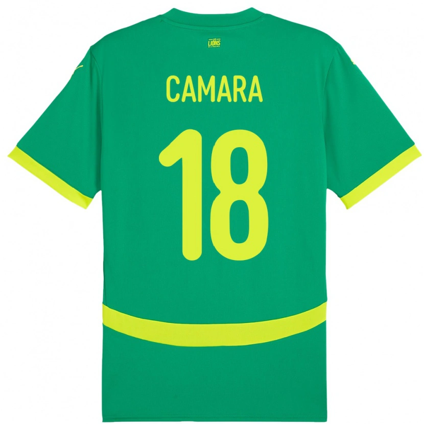 Danxen Uomo Maglia Senegal Meta Camara #18 Verde Kit Gara Away 24-26 Maglietta