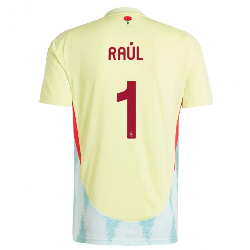 Danxen Uomo Maglia Spagna Raúl Jiménez #1 Giallo Kit Gara Away 24-26 Maglietta