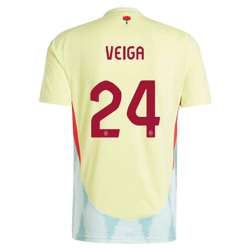 Danxen Uomo Maglia Spagna Gabri Veiga #24 Giallo Kit Gara Away 24-26 Maglietta