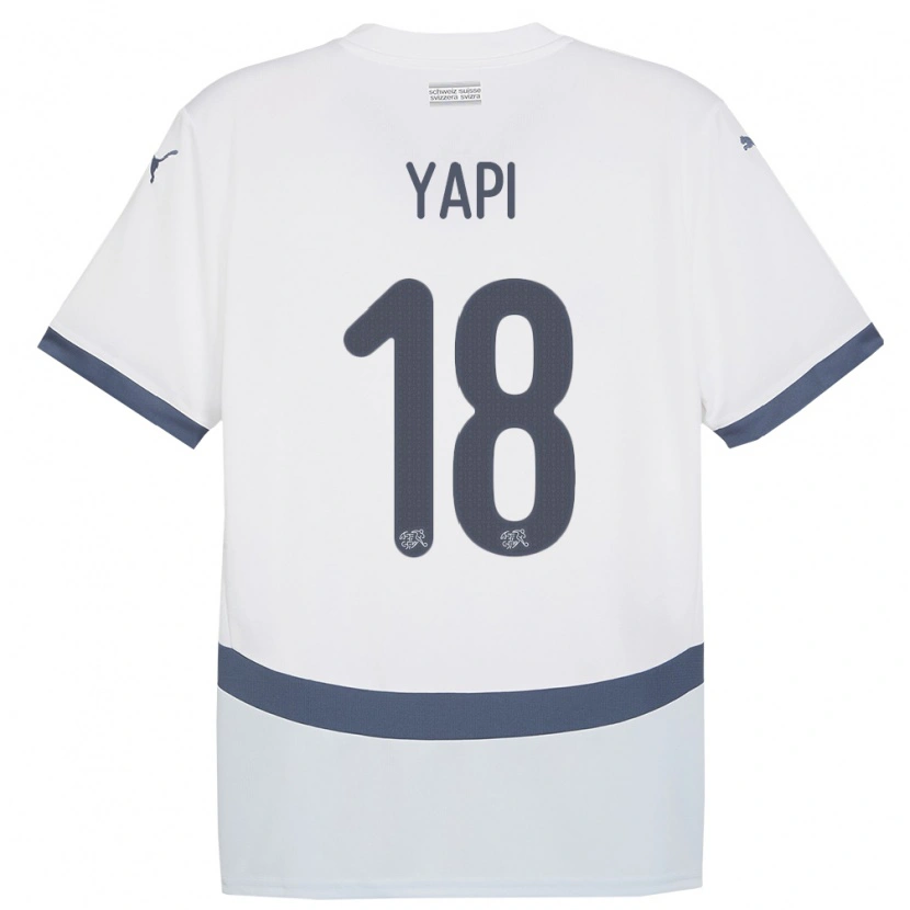 Danxen Uomo Maglia Svizzera Josue Yapi #18 Bianco Kit Gara Away 24-26 Maglietta