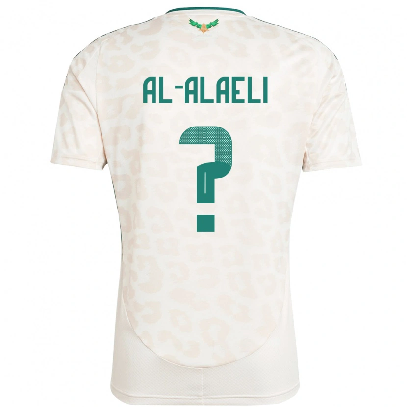 Danxen Uomo Maglia Arabia Saudita Mishal Al-Alaeli #0 Bianco Kit Gara Away 24-26 Maglietta