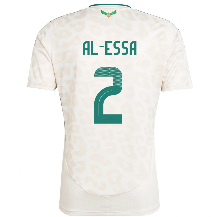Danxen Uomo Maglia Arabia Saudita Sultan Al-Essa #2 Bianco Kit Gara Away 24-26 Maglietta
