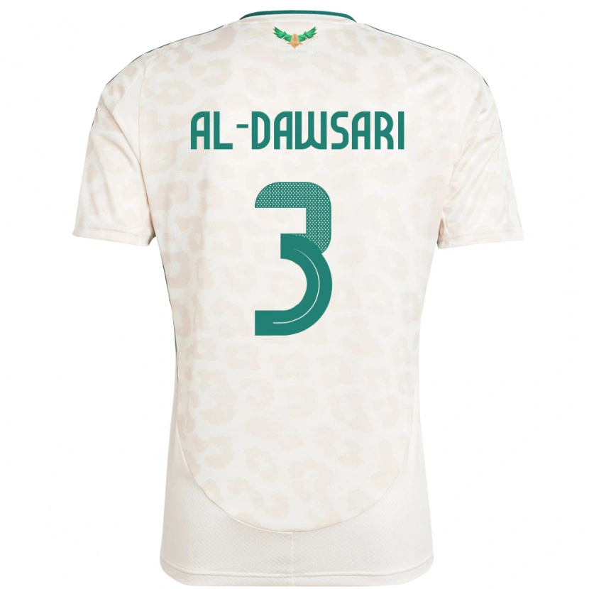 Danxen Uomo Maglia Arabia Saudita Mohammed Al-Dawsari #3 Bianco Kit Gara Away 24-26 Maglietta