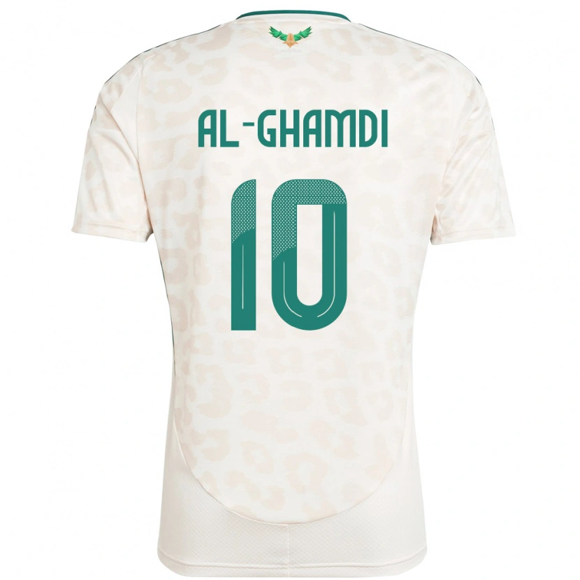 Danxen Uomo Maglia Arabia Saudita Ziyad Al-Ghamdi #10 Bianco Kit Gara Away 24-26 Maglietta