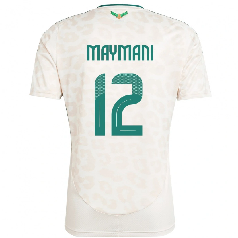 Danxen Uomo Maglia Arabia Saudita Ammar Maymani #12 Bianco Kit Gara Away 24-26 Maglietta