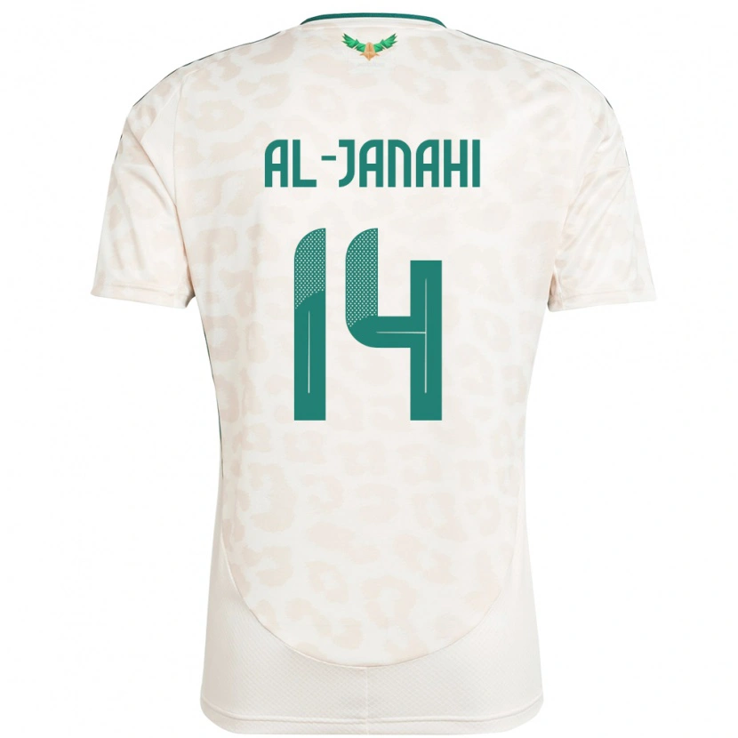 Danxen Uomo Maglia Arabia Saudita Nawaf Al-Janahi #14 Bianco Kit Gara Away 24-26 Maglietta