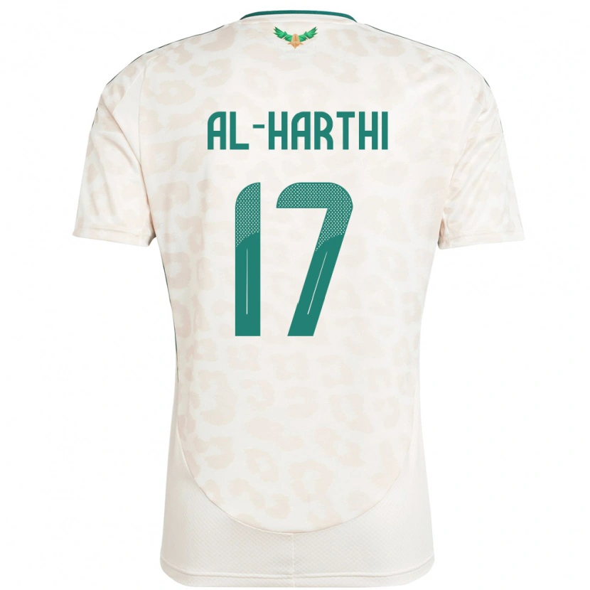 Danxen Uomo Maglia Arabia Saudita Adel Al-Harthi #17 Bianco Kit Gara Away 24-26 Maglietta