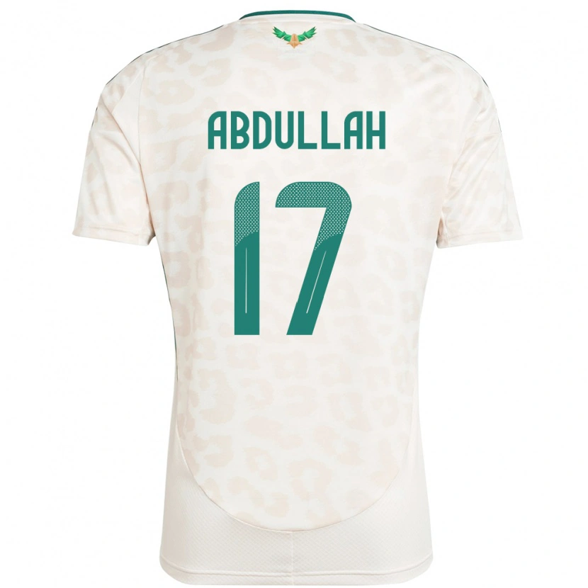 Danxen Uomo Maglia Arabia Saudita Salem Abdullah #17 Bianco Kit Gara Away 24-26 Maglietta