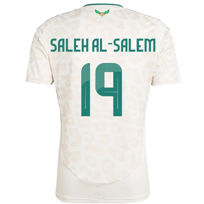 Danxen Uomo Maglia Arabia Saudita Yousef Saleh Al-Salem #19 Bianco Kit Gara Away 24-26 Maglietta