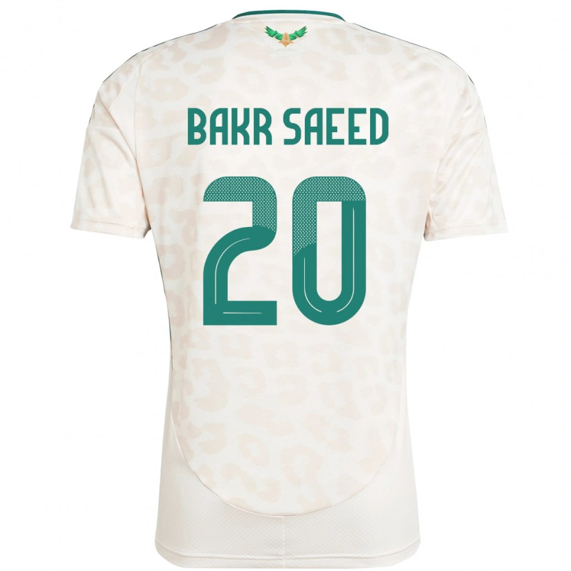 Danxen Uomo Maglia Arabia Saudita Abu Bakr Saeed #20 Bianco Kit Gara Away 24-26 Maglietta