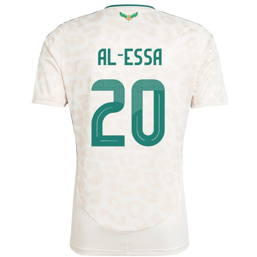 Danxen Uomo Maglia Arabia Saudita Karam Al-Essa #20 Bianco Kit Gara Away 24-26 Maglietta