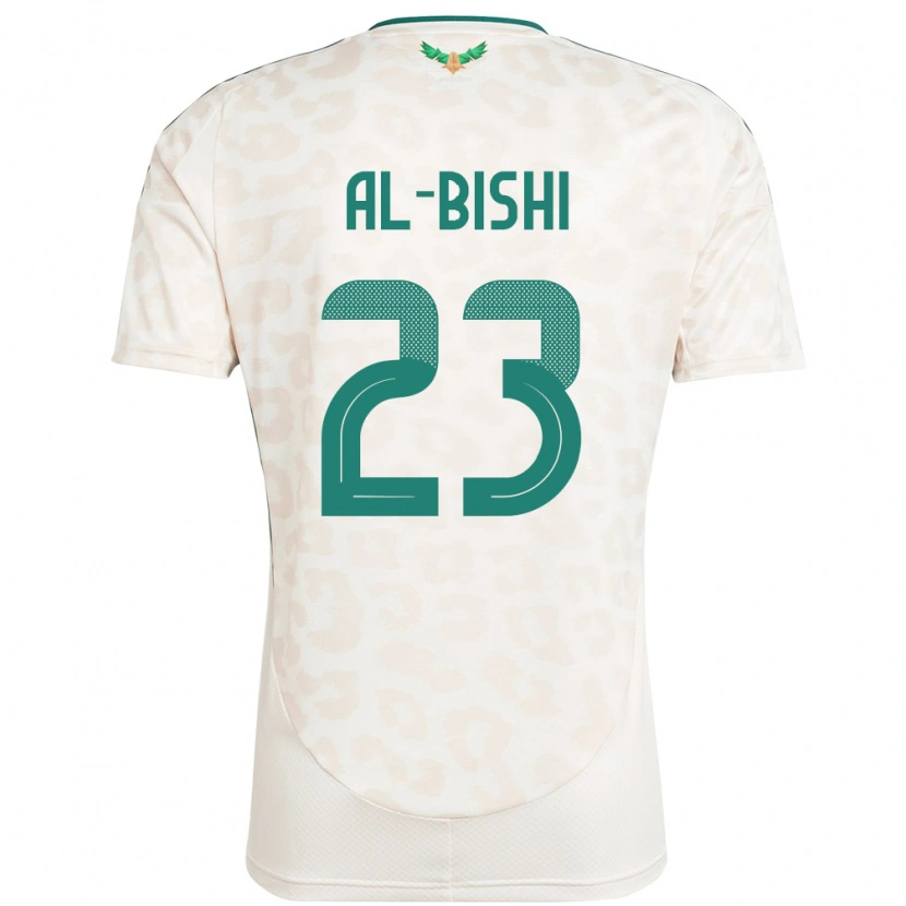Danxen Uomo Maglia Arabia Saudita Abdullah Al-Bishi #23 Bianco Kit Gara Away 24-26 Maglietta