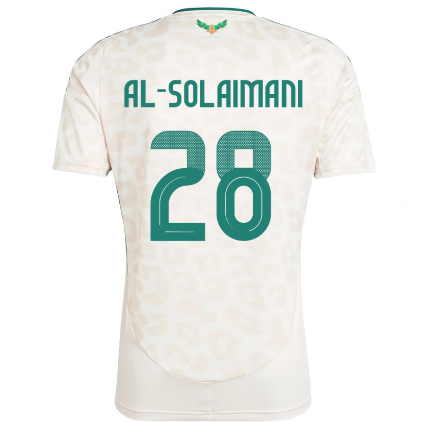 Danxen Uomo Maglia Arabia Saudita Solaiman Al-Solaimani #28 Bianco Kit Gara Away 24-26 Maglietta