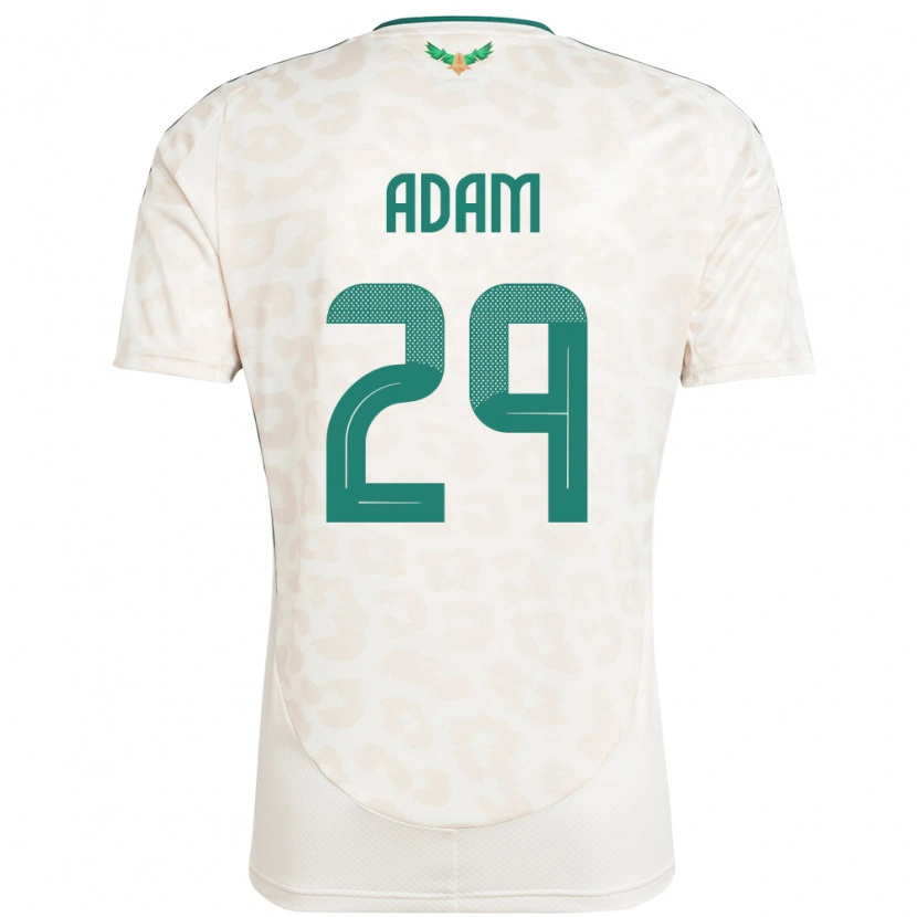 Danxen Uomo Maglia Arabia Saudita Hamed Adam #29 Bianco Kit Gara Away 24-26 Maglietta