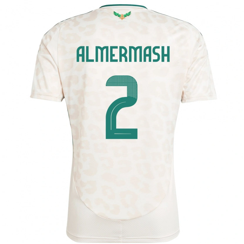 Danxen Uomo Maglia Arabia Saudita Oama Almermash #2 Bianco Kit Gara Away 24-26 Maglietta