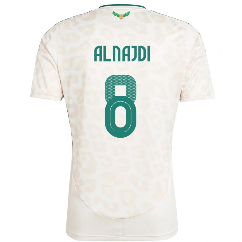 Danxen Uomo Maglia Arabia Saudita Salem Alnajdi #8 Bianco Kit Gara Away 24-26 Maglietta