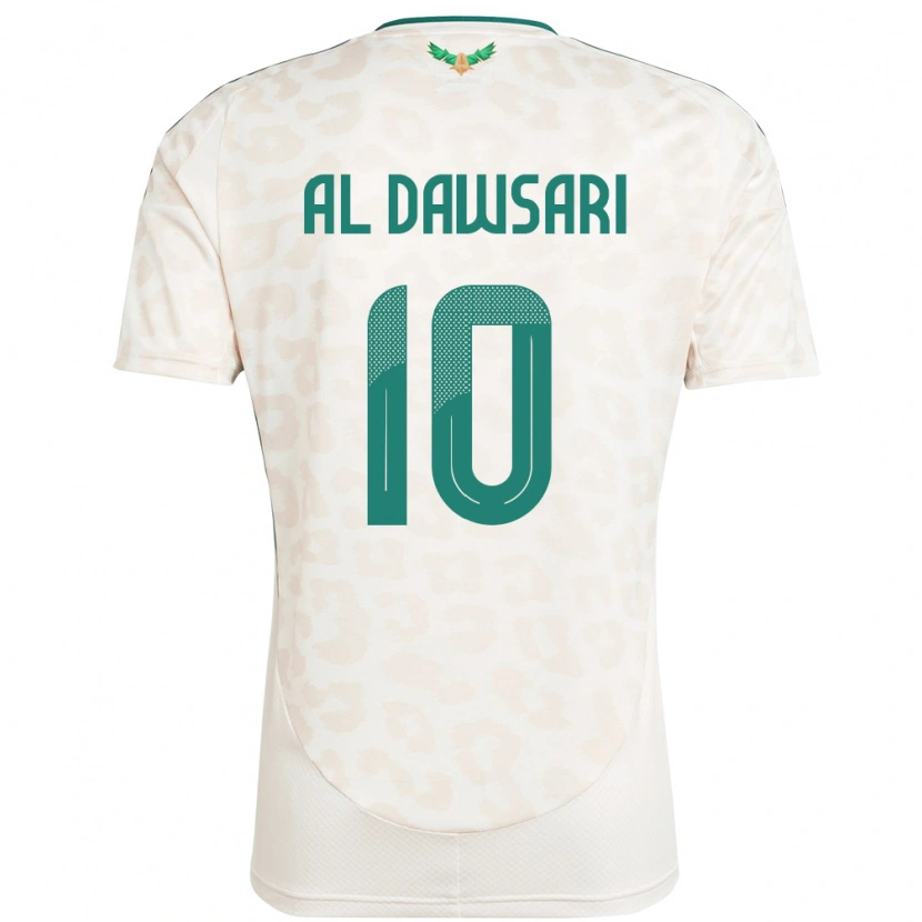 Danxen Uomo Maglia Arabia Saudita Salem Al Dawsari #10 Bianco Kit Gara Away 24-26 Maglietta