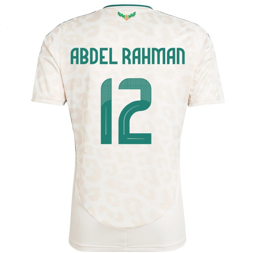 Danxen Uomo Maglia Arabia Saudita Mona Abdel Rahman #12 Bianco Kit Gara Away 24-26 Maglietta