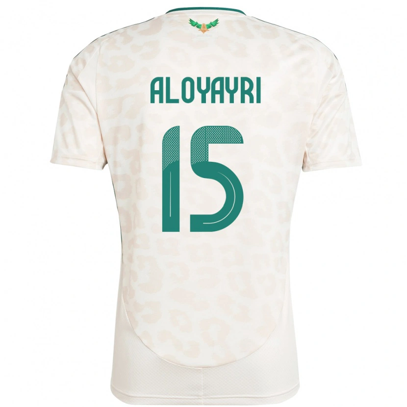 Danxen Uomo Maglia Arabia Saudita Abdulmalik Aloyayri #15 Bianco Kit Gara Away 24-26 Maglietta