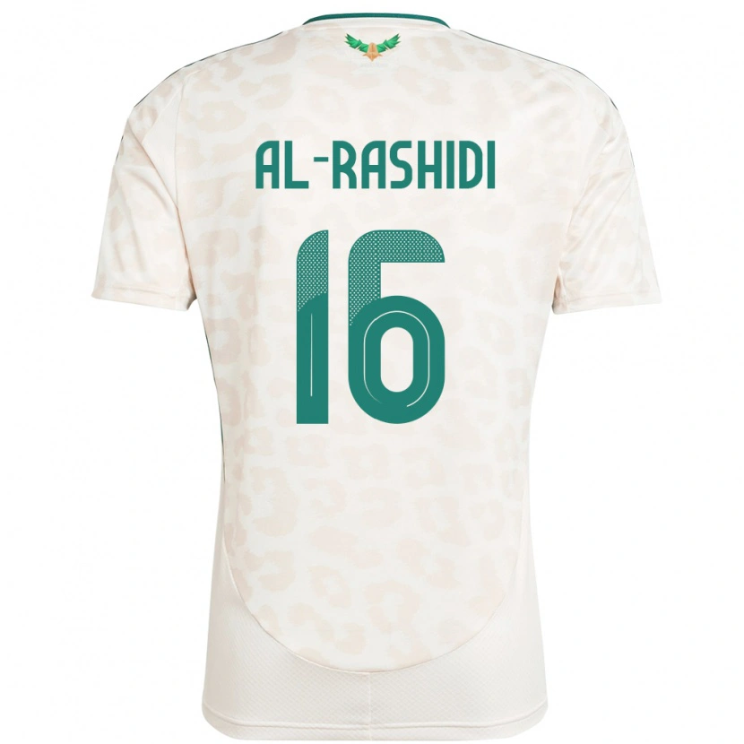 Danxen Uomo Maglia Arabia Saudita Mohammed Al Rashidi #16 Bianco Kit Gara Away 24-26 Maglietta
