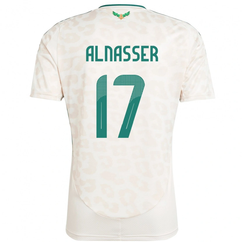 Danxen Uomo Maglia Arabia Saudita Saad Alnasser #17 Bianco Kit Gara Away 24-26 Maglietta