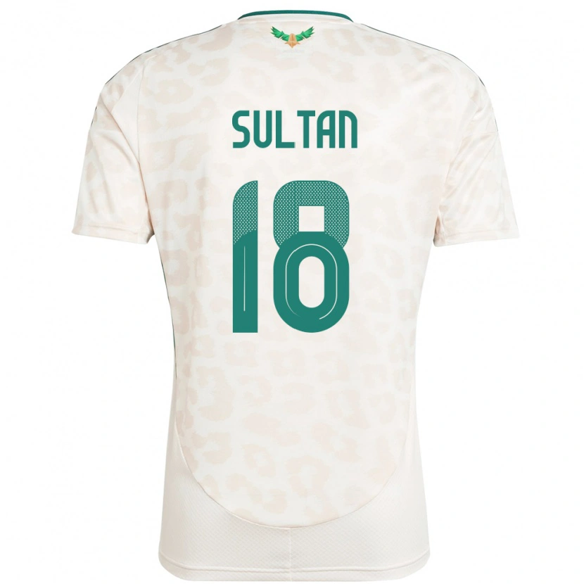 Danxen Uomo Maglia Arabia Saudita Qasim Sultan #18 Bianco Kit Gara Away 24-26 Maglietta