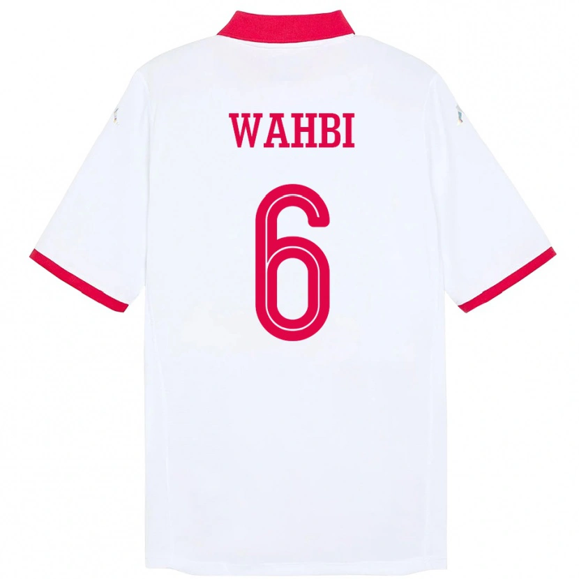 Danxen Uomo Maglia Tunisia Gaith Wahbi #6 Bianco Kit Gara Away 24-26 Maglietta