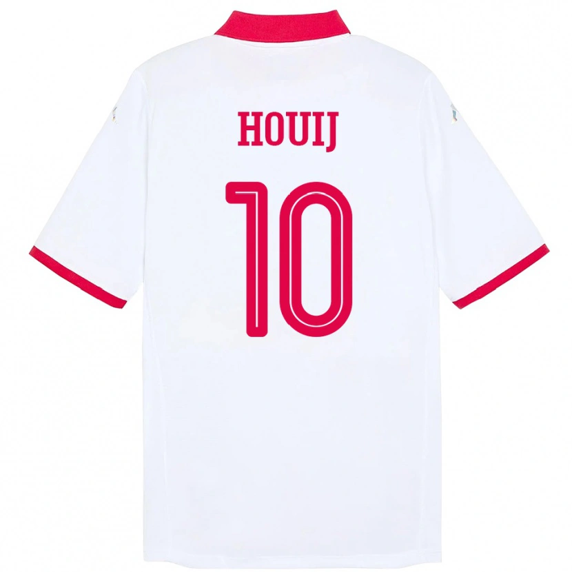Danxen Uomo Maglia Tunisia Mariem Houij #10 Bianco Kit Gara Away 24-26 Maglietta