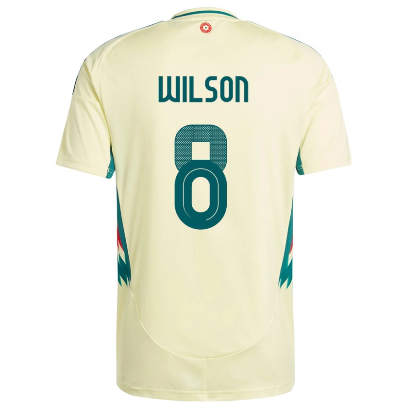 Danxen Uomo Maglia Galles Harry Wilson #8 Beige Giallo Kit Gara Away 24-26 Maglietta