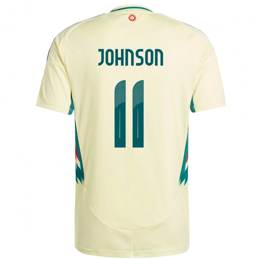 Danxen Uomo Maglia Galles Brennan Johnson #11 Beige Giallo Kit Gara Away 24-26 Maglietta