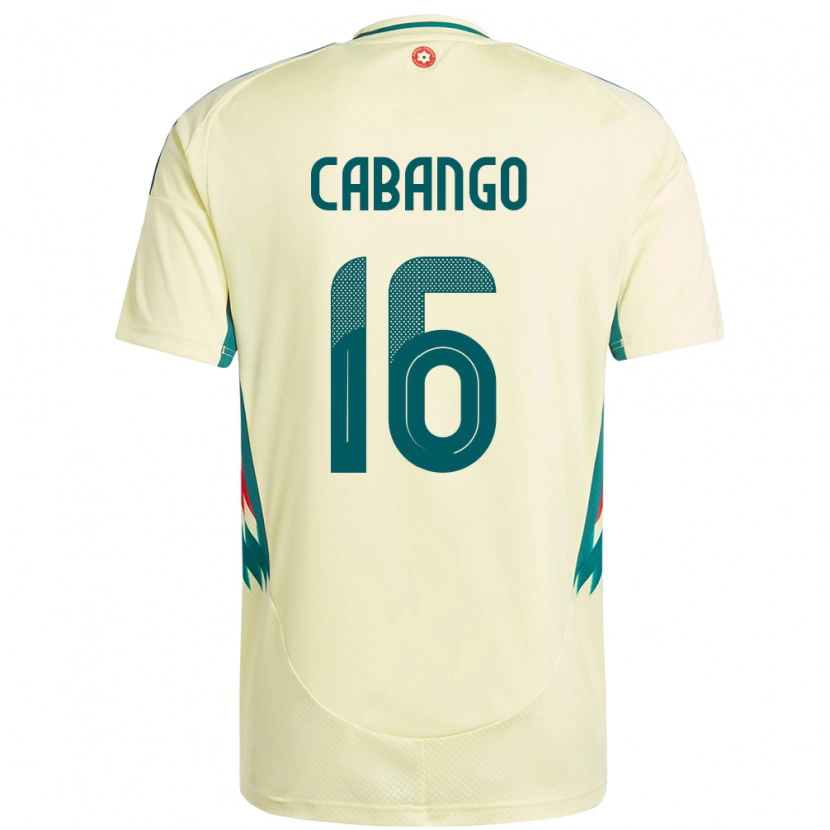 Danxen Uomo Maglia Galles Ben Cabango #16 Beige Giallo Kit Gara Away 24-26 Maglietta