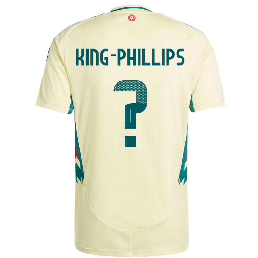 Danxen Uomo Maglia Galles Zac King-Phillips #0 Beige Giallo Kit Gara Away 24-26 Maglietta