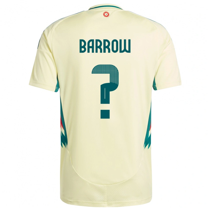 Danxen Uomo Maglia Galles Harry Barrow #0 Beige Giallo Kit Gara Away 24-26 Maglietta