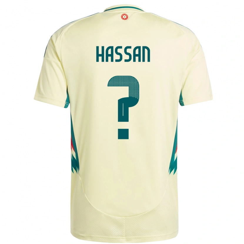 Danxen Uomo Maglia Galles Rio Hassan #0 Beige Giallo Kit Gara Away 24-26 Maglietta