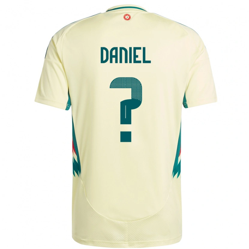 Danxen Uomo Maglia Galles Hugo Daniel #0 Beige Giallo Kit Gara Away 24-26 Maglietta