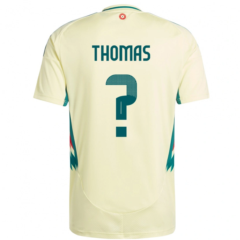 Danxen Uomo Maglia Galles George Thomas #0 Beige Giallo Kit Gara Away 24-26 Maglietta