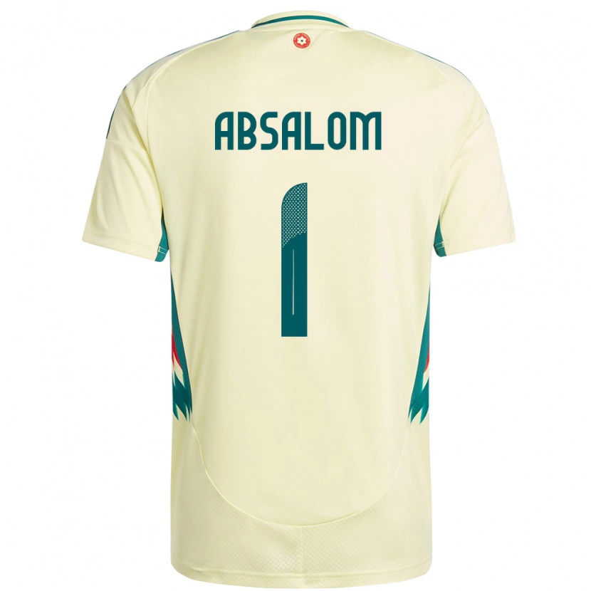 Danxen Uomo Maglia Galles Kelland Absalom #1 Beige Giallo Kit Gara Away 24-26 Maglietta