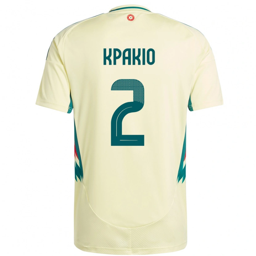 Danxen Uomo Maglia Galles Ronan Kpakio #2 Beige Giallo Kit Gara Away 24-26 Maglietta