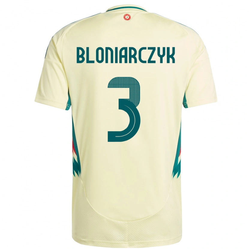 Danxen Uomo Maglia Galles Kaven Bloniarczyk #3 Beige Giallo Kit Gara Away 24-26 Maglietta