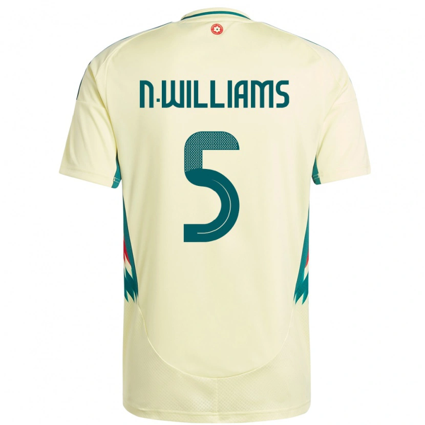 Danxen Uomo Maglia Galles Noah Williams #5 Beige Giallo Kit Gara Away 24-26 Maglietta