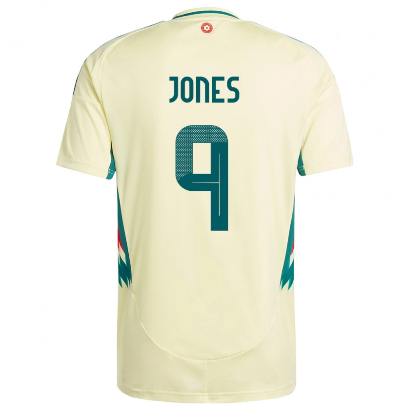 Danxen Uomo Maglia Galles Sam Jones #9 Beige Giallo Kit Gara Away 24-26 Maglietta