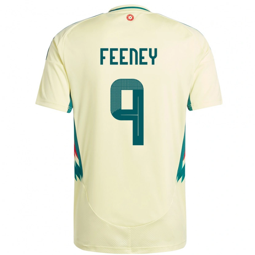 Danxen Uomo Maglia Galles George Feeney #9 Beige Giallo Kit Gara Away 24-26 Maglietta
