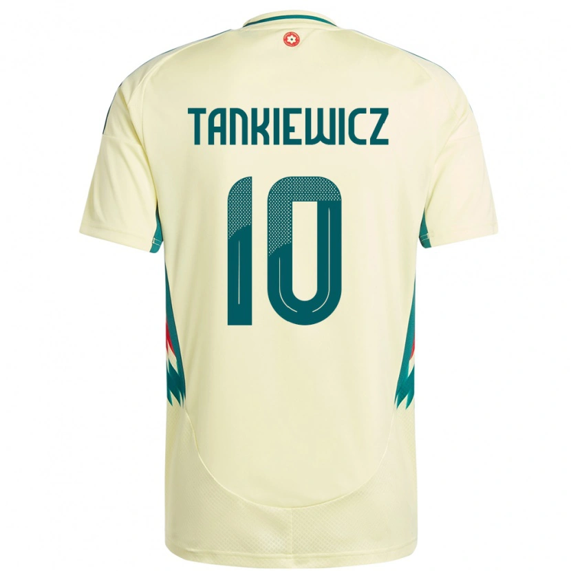 Danxen Uomo Maglia Galles Rob Tankiewicz #10 Beige Giallo Kit Gara Away 24-26 Maglietta