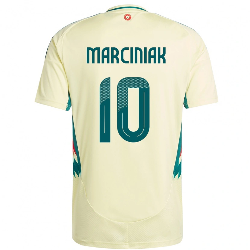 Danxen Uomo Maglia Galles Alex Marciniak #10 Beige Giallo Kit Gara Away 24-26 Maglietta
