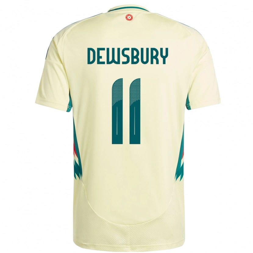 Danxen Uomo Maglia Galles Ollie Dewsbury #11 Beige Giallo Kit Gara Away 24-26 Maglietta