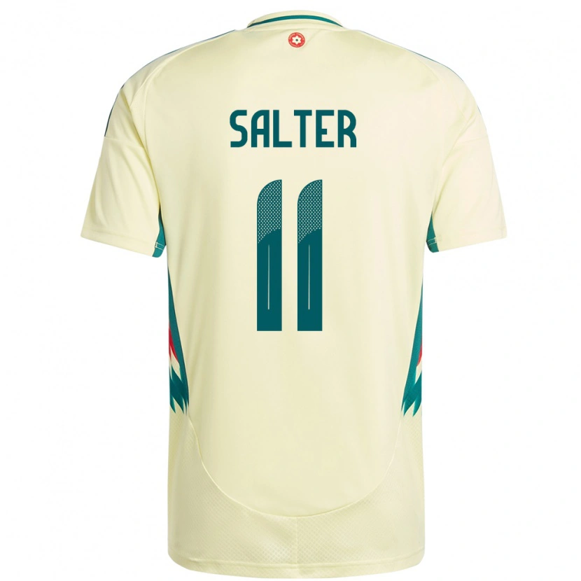 Danxen Uomo Maglia Galles Oliver Salter #11 Beige Giallo Kit Gara Away 24-26 Maglietta
