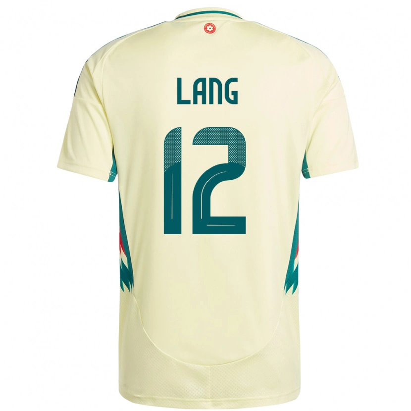 Danxen Uomo Maglia Galles Alex Lang #12 Beige Giallo Kit Gara Away 24-26 Maglietta