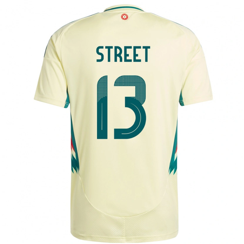 Danxen Uomo Maglia Galles Charlie Street #13 Beige Giallo Kit Gara Away 24-26 Maglietta